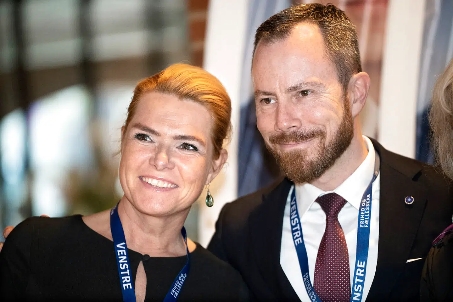 Venstres Landsmøde 2018 i Herning Kongrescenter. Inger Støjberg og Jakob Ellemann-Jensen. Herning, 17. november 2018. (Foto: Jens Nørgaard Larsen/Ritzau Scanpix)