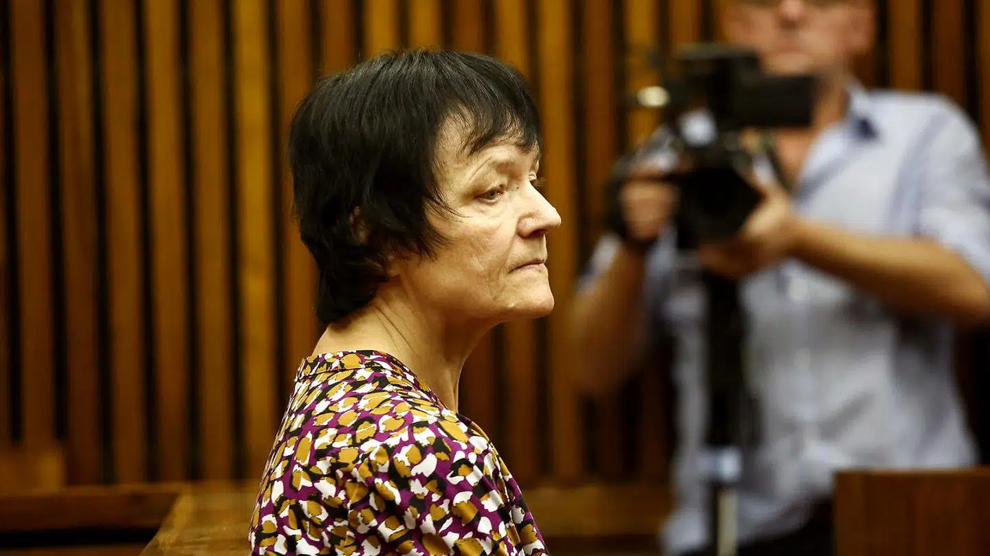 Britta Nielsen i retten i Sydafrika.