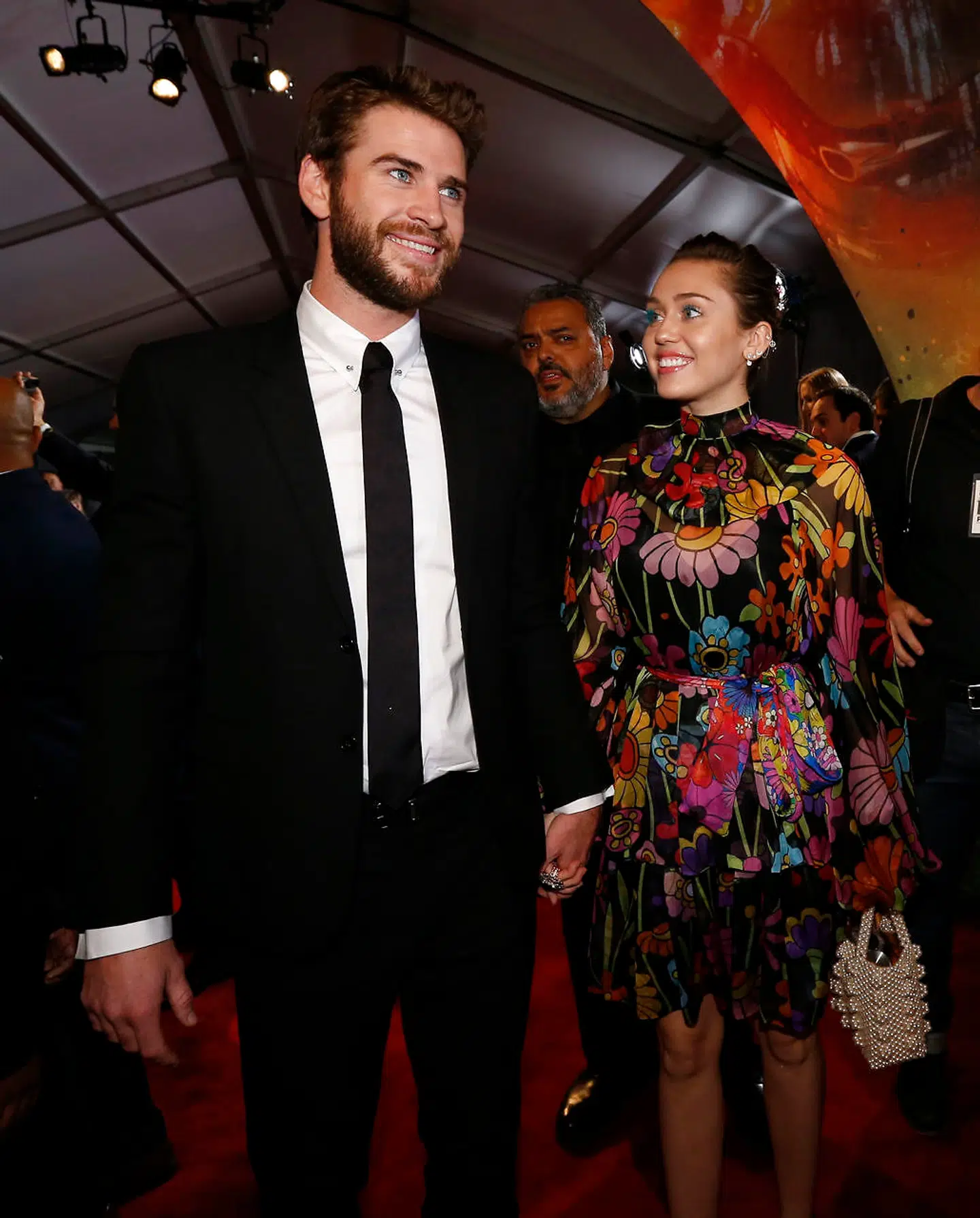 ARKIVFOTO af Miley Cyrus og Liam Hemsworth.