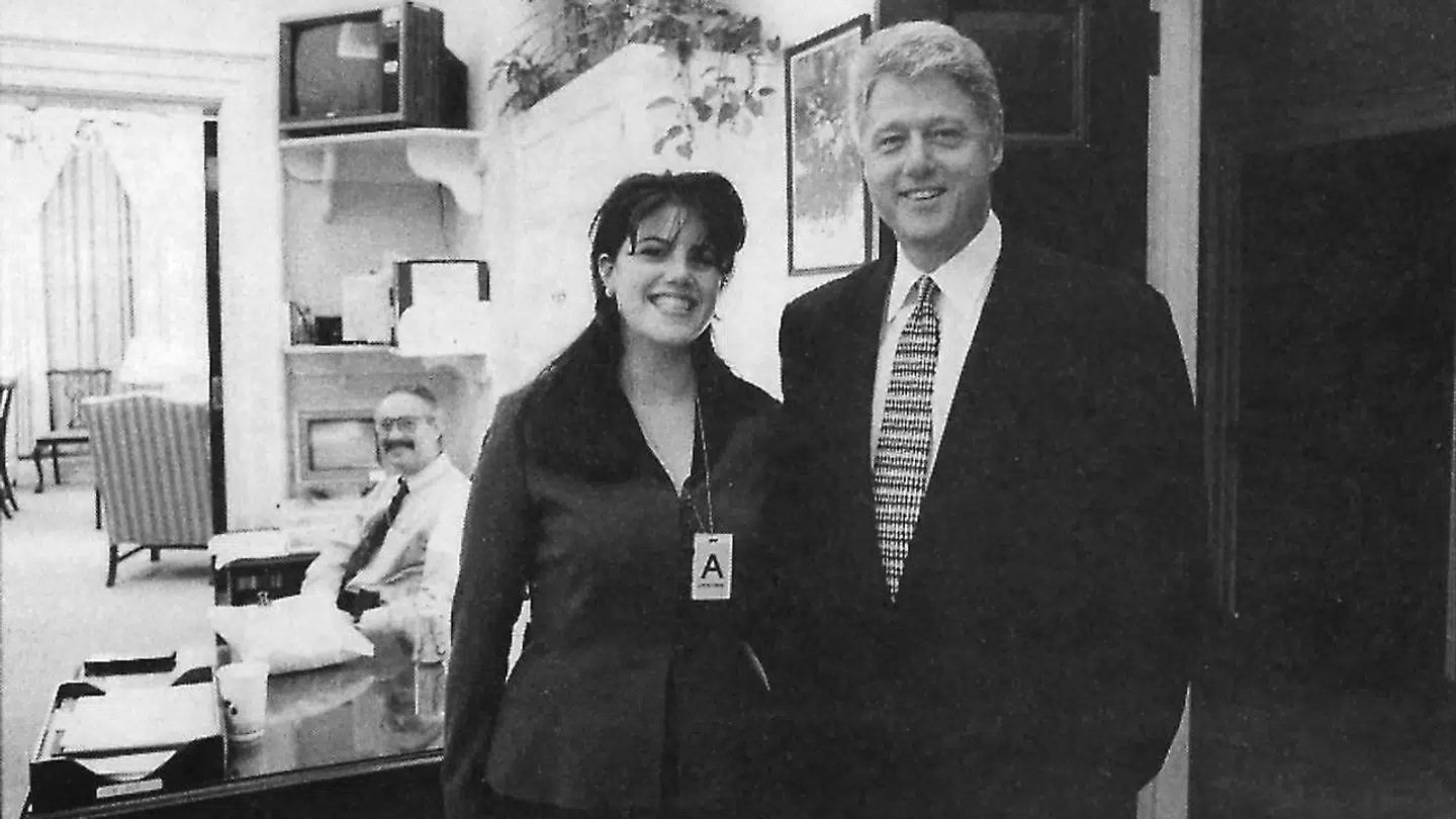 Bill Clinton og Monica Lewinsky i Det Hvide Hus i 1995.