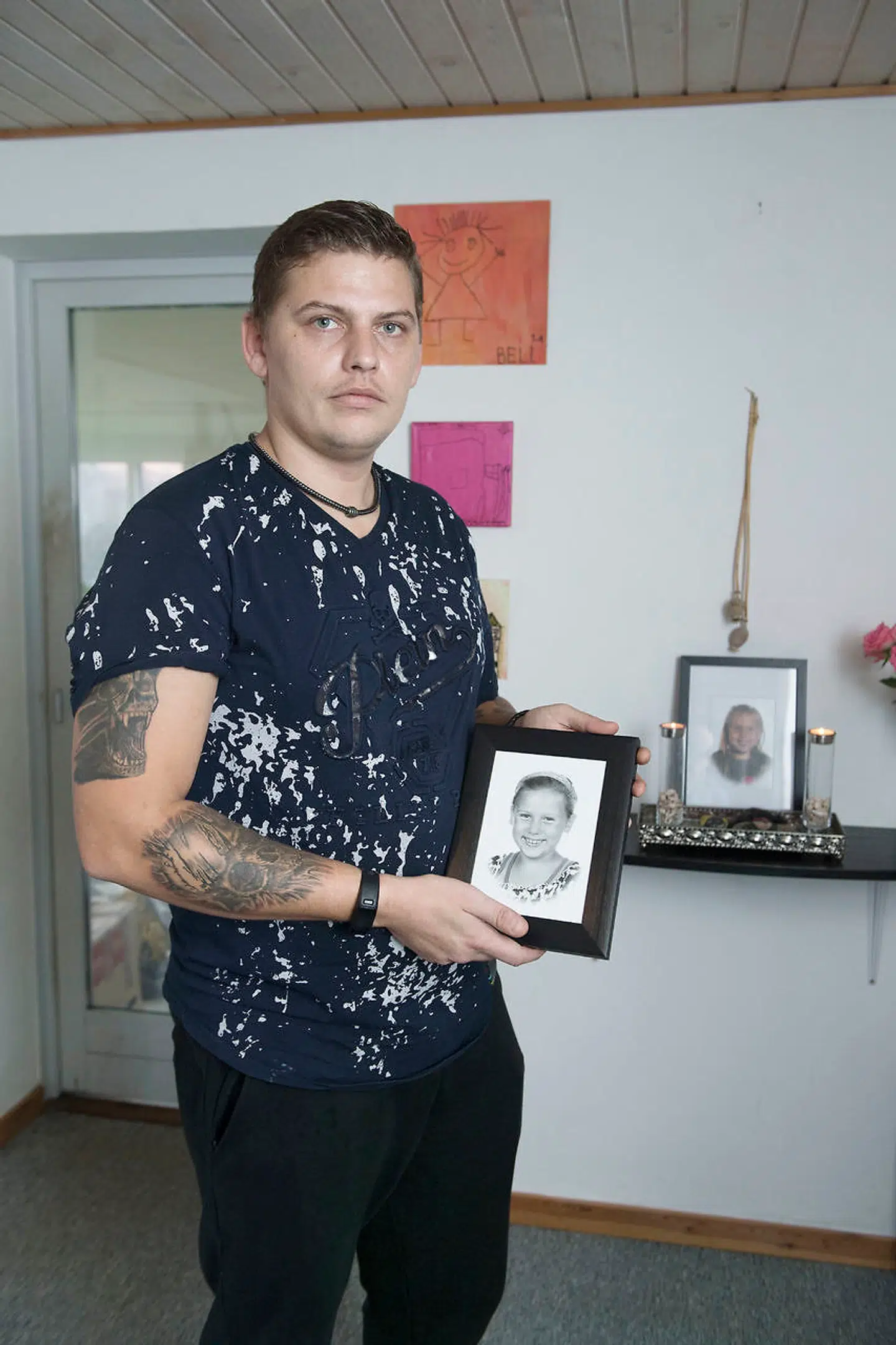 Morten Larsens liv blev knust på et øjeblik den 15. juni 2016. Han finder sin ni-årige datter med halsen skåret over. Hans ekskæreste havde bagefter forsøgt at snitte sine egne håndled. Dato: 13.11.18 Foto: Lars Horn / Baghuset