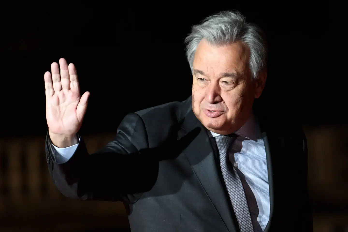 FN's generalsekretær, António Guterres, advarer mod yderligere optrapning af konflikten mellem Israel og Hamas i Gazastriben. Eric Feferberg/Ritzau Scanpix