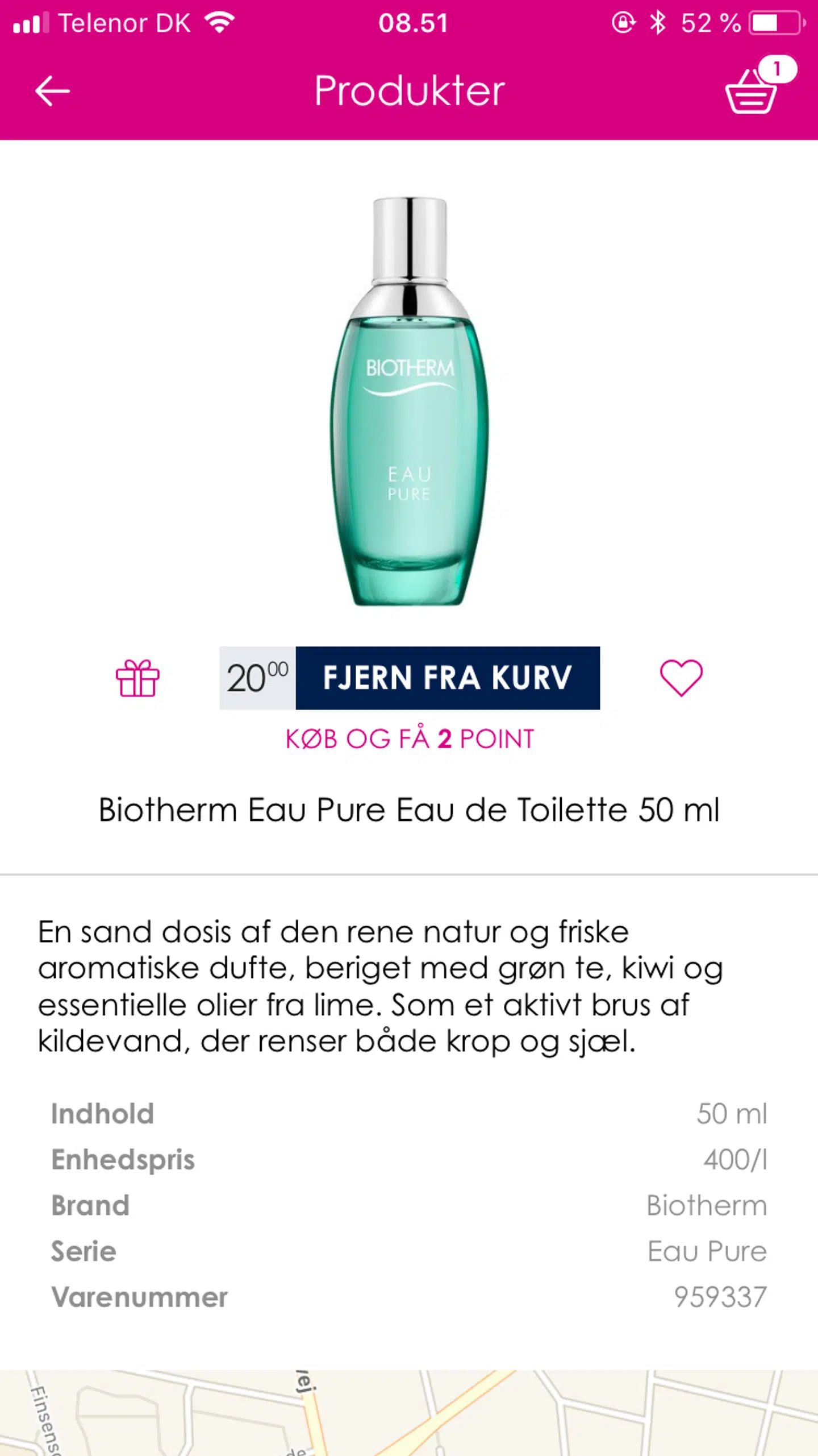 Det var blandt andet denne 50 ml Bioterm duft som lørdag morgen kunne købes for bare 20 kroner.