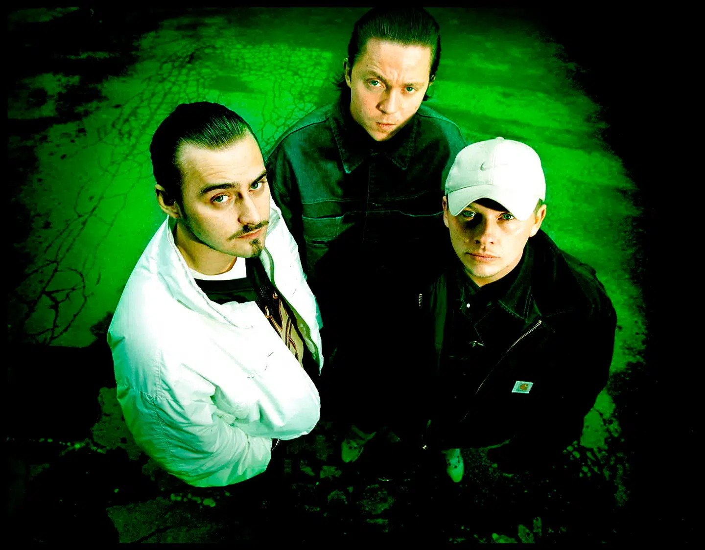 Den Gale Pose som de så ud i 90'erne. Jesper 'Jokeren', Rasmus Berg og Nick Coldhands.