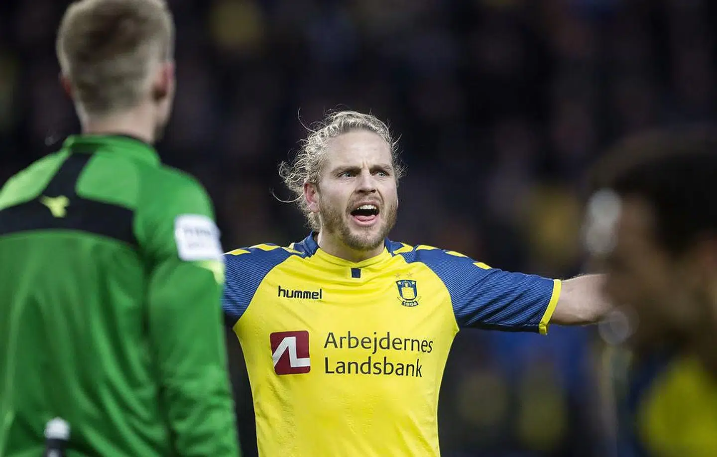 Brøndbys Kasper Fisker under Superliga-kampen mellem Brøndby og Hobro på Brøndby Stadion.