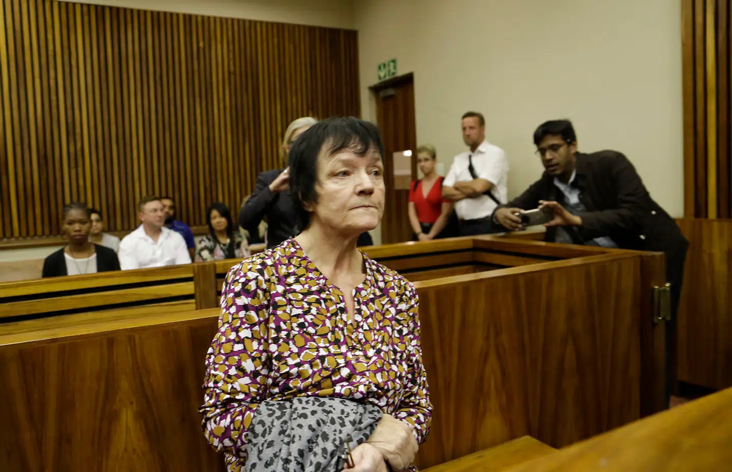 Britta Nielsen i retten i Johannesburg i Sydafrika.