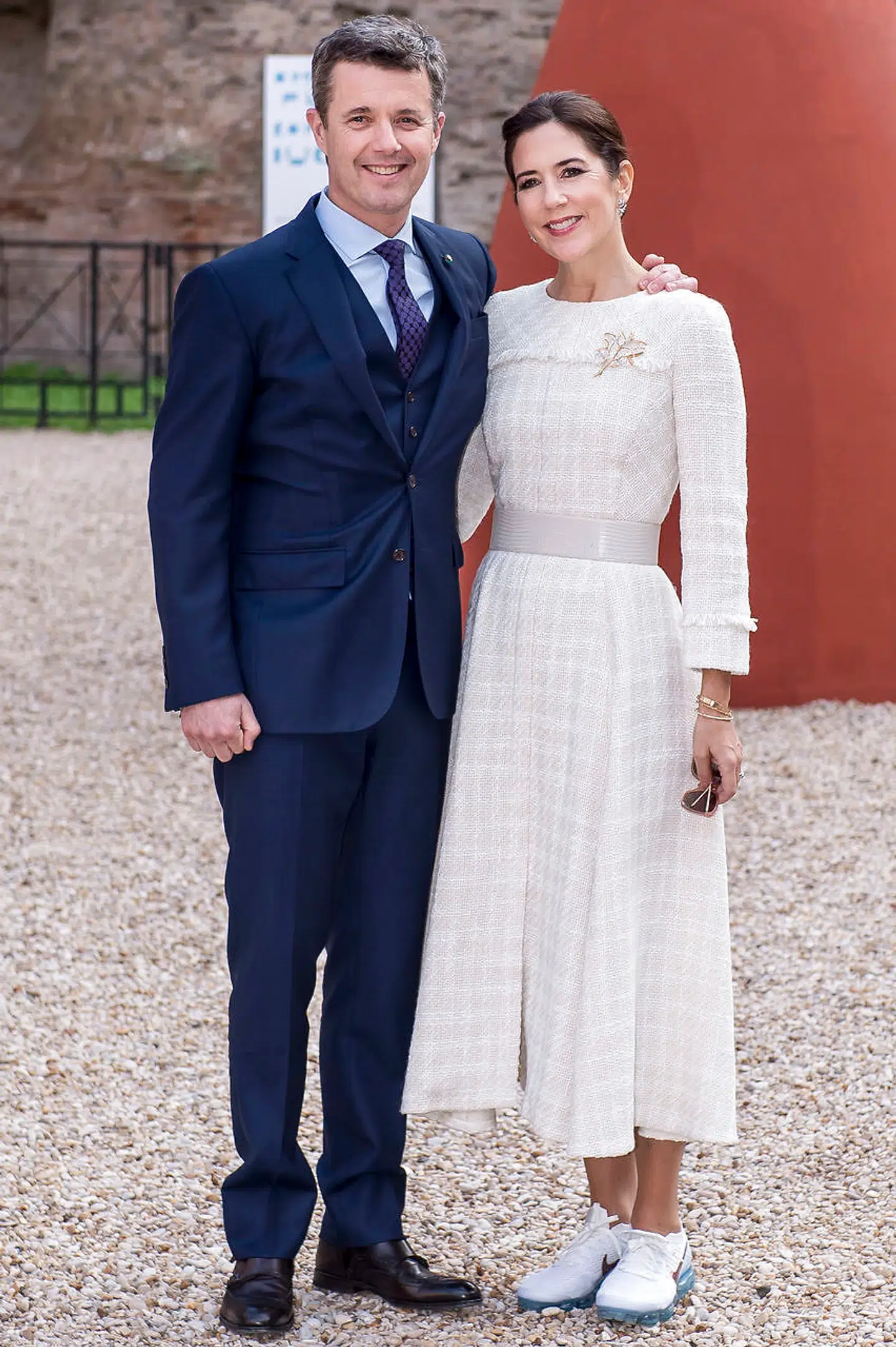 Kronprins Frederik og Kronprinsesse Mary ved Terme di Caracalla i Rom, tirsdag den 6. november 2018. Kronprinsparret besøger fra den 6. til den 8. november Rom sammen med en større dansk erhvervsdelegation. Overskriften for det danske erhvervsfremstød er 'Industrial Renaissance - Catalyst for Tomorrow's Business' og under erhvervsfremstødet vil Kronprinsparret deltage i en række erhvervsaktiviteter, som har til formål at styrke relationerne imellem Danmark og Italien.. (Foto: Mads Claus Rasmussen/Ritzau Scanpix)