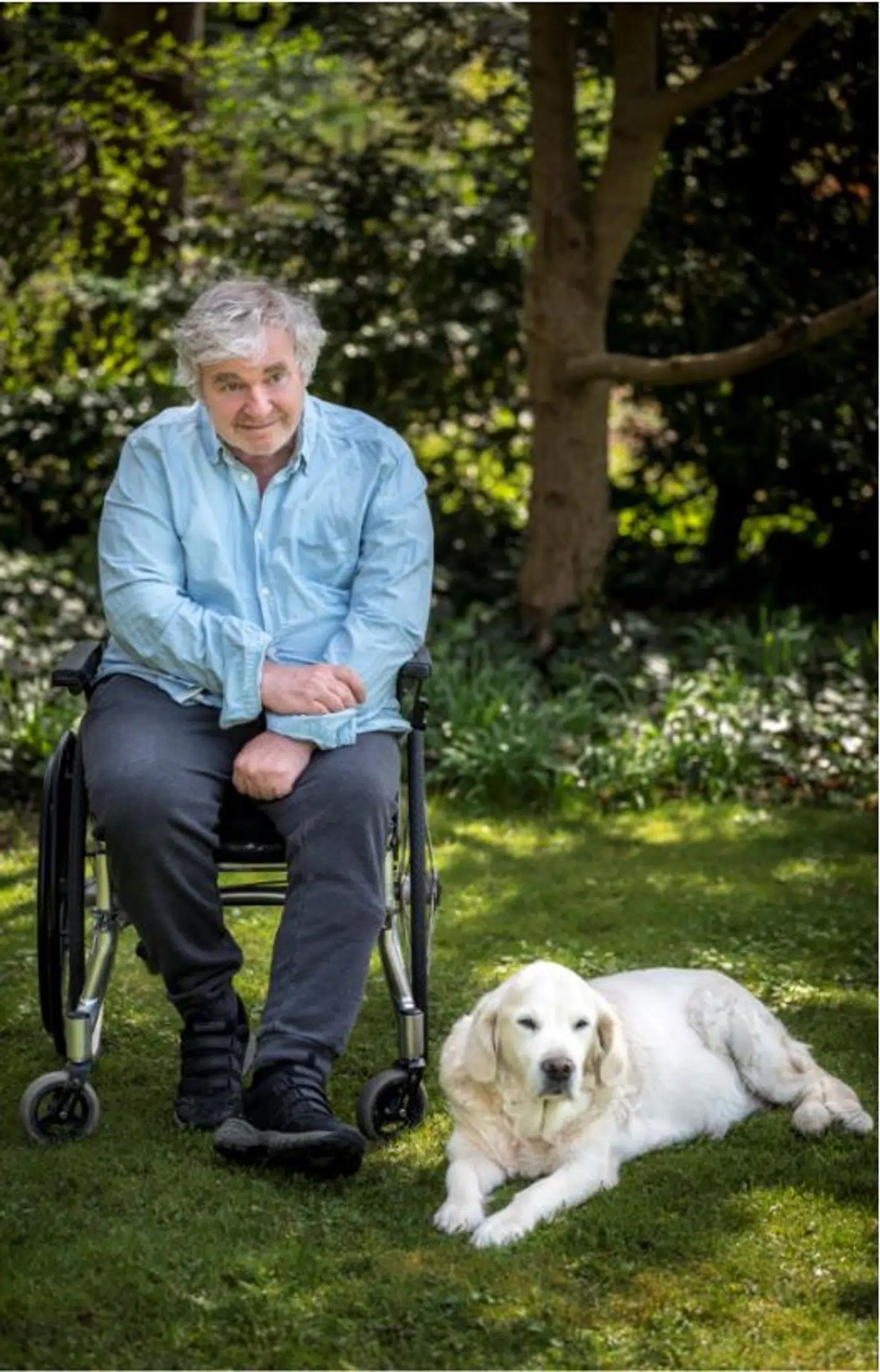 Michael Bundesen med hunden Nellie. Foto: Privat