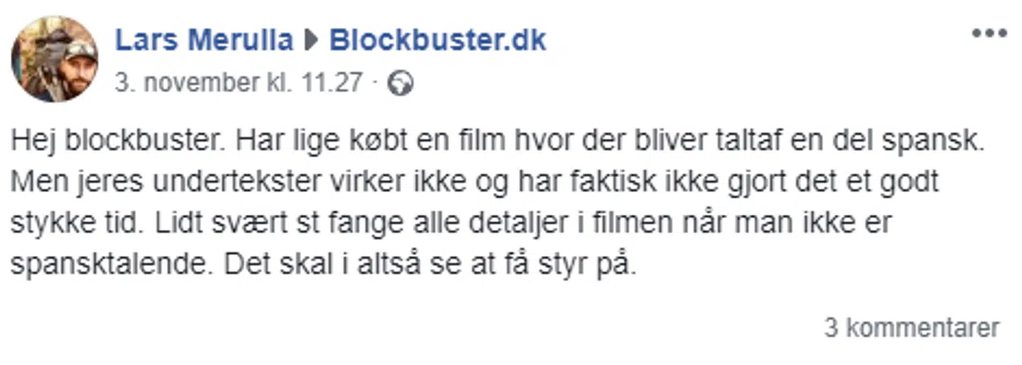 Blockbuster får hård kritik.