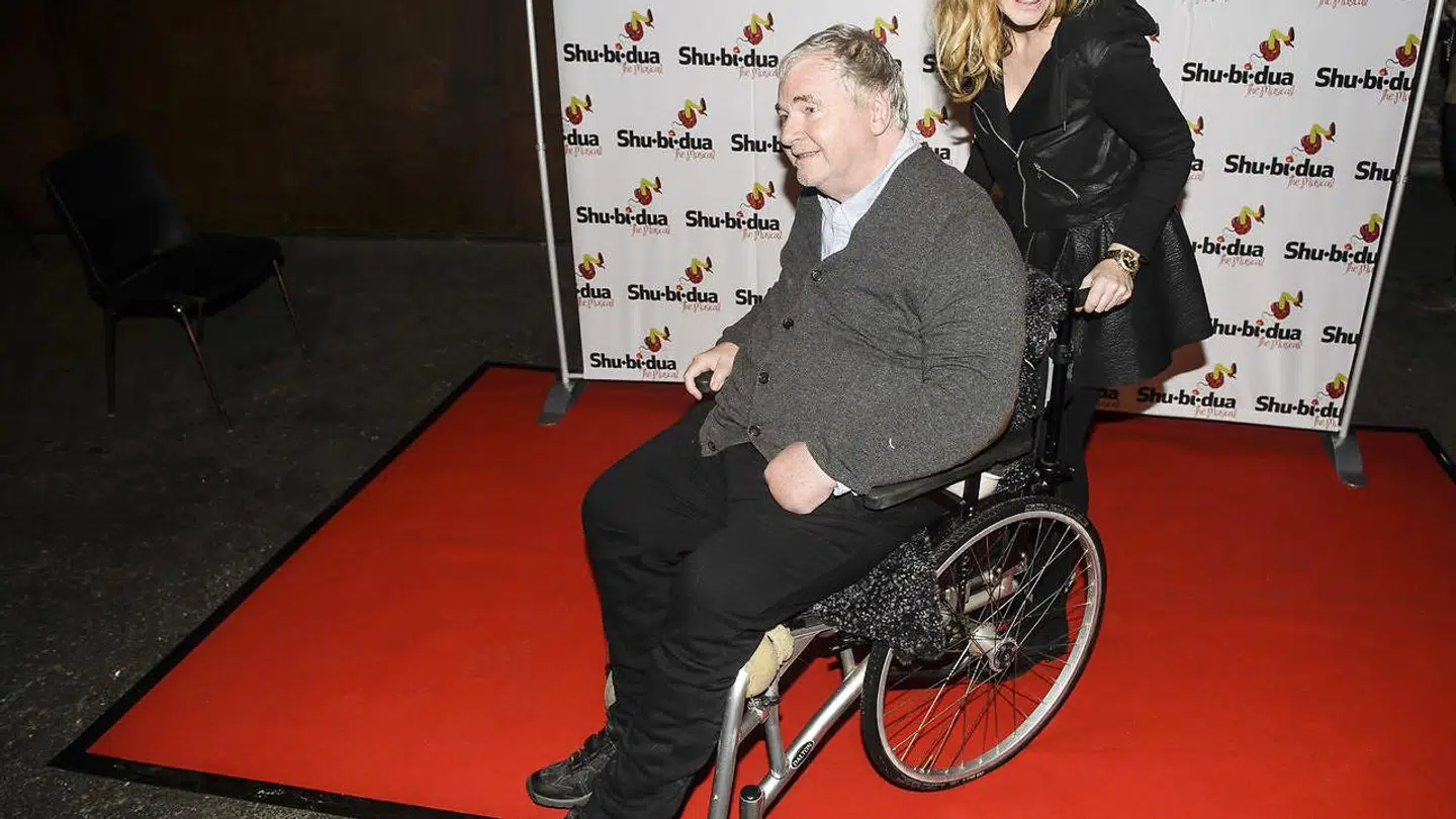 Michael Bundesen viser sig sjældent i offentligeheden, efter han i 2011, fik to blodpropper. Her ankommer han dog til Shu-bi-dua Musical på Østre Gasværk i København i 2016.