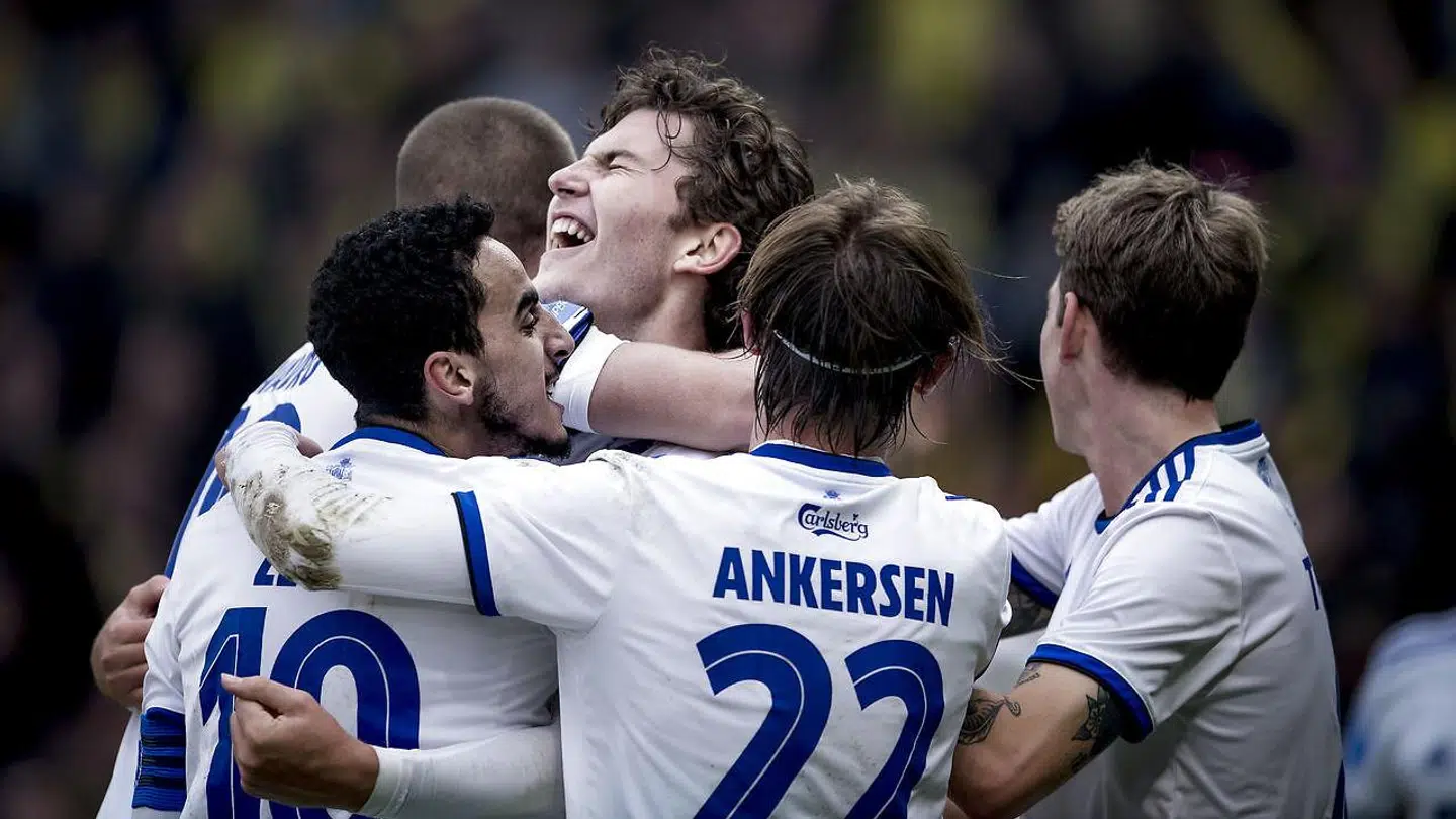 FCKs Jonas Wind scorer til 0-1 i superligakampen mellem Brøndby-FCK på Brøndby Stadion søndag den 4 november 2018.. (Foto: Liselotte Sabroe/Ritzau Scanpix)