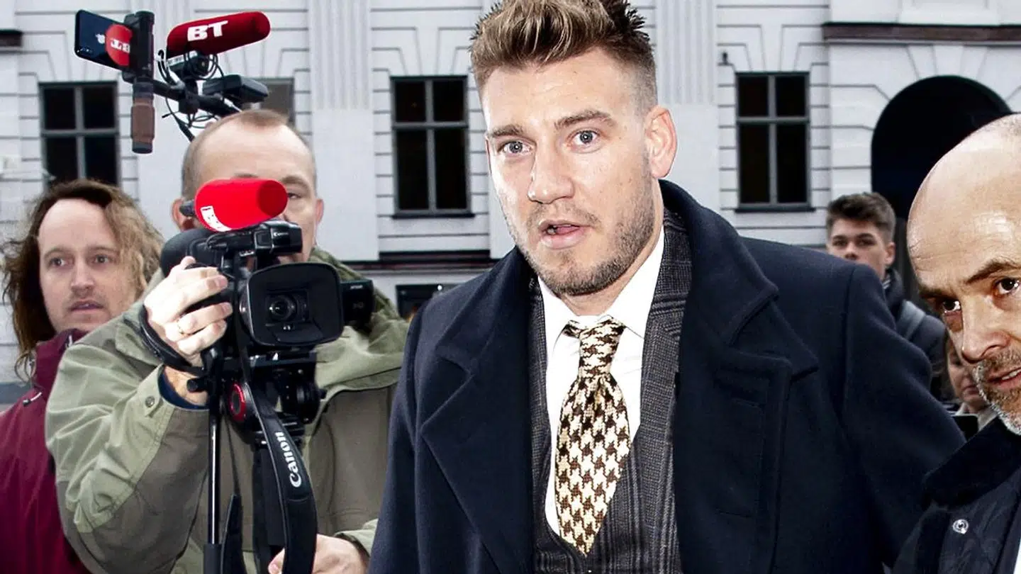 Nicklas Bendtner ankom fredag formiddag til retten.