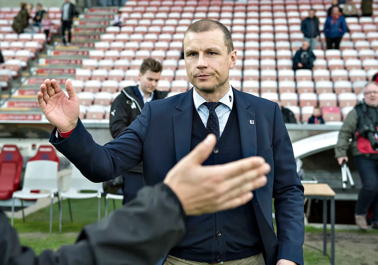 Aab - Randers FC, Alka Superliga Play Off, Aalborg Portland Park, 12.maj: Randers FCs direktør Michael Gravgaard før kampen (foto: Henning Bagger / Scanpix 2017)