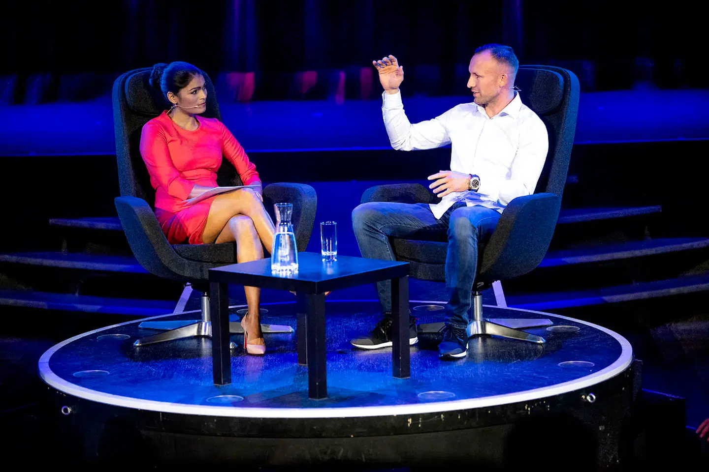 Mikkel Kessler til showet History of Legends. Interviewes her af Ulla Essendrop.