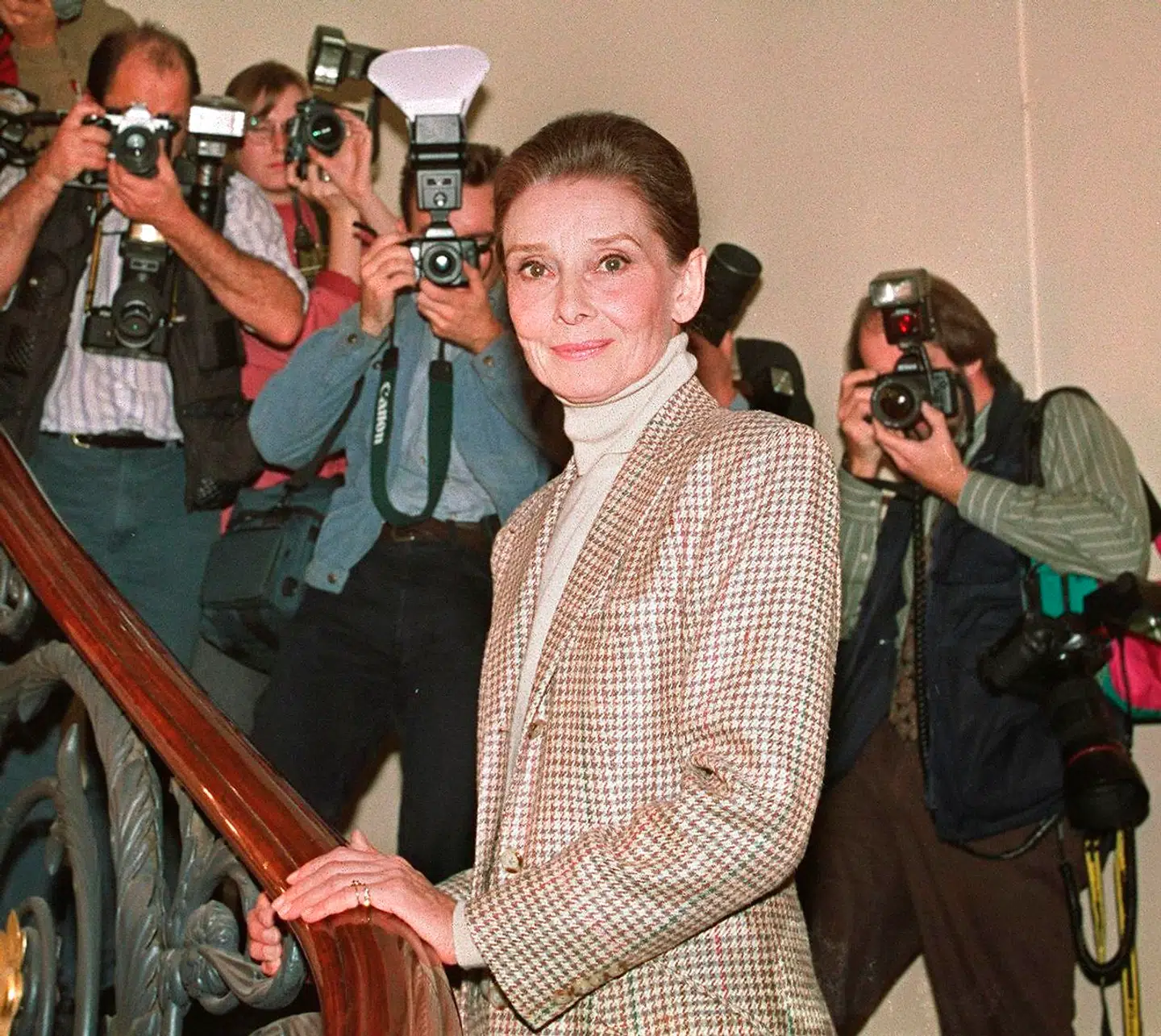 Audrey Hepburn fotograferet i september 1992. Hun døde af kræft få måneder senere.