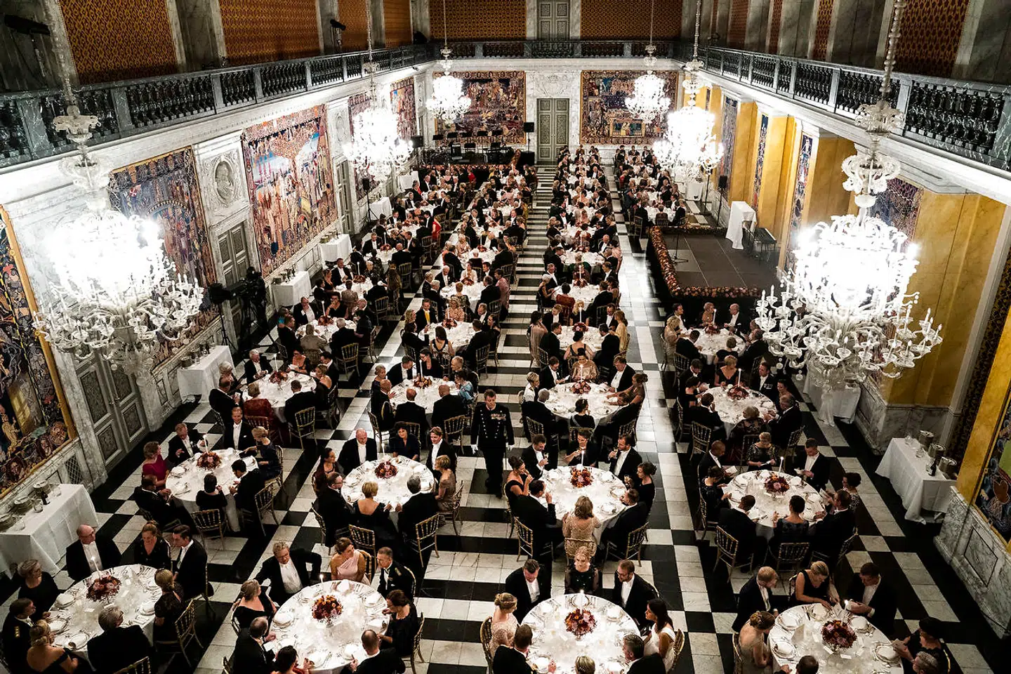 Sådan så det ud i Riddersalen på Christiansborg Slot onsdag aften.