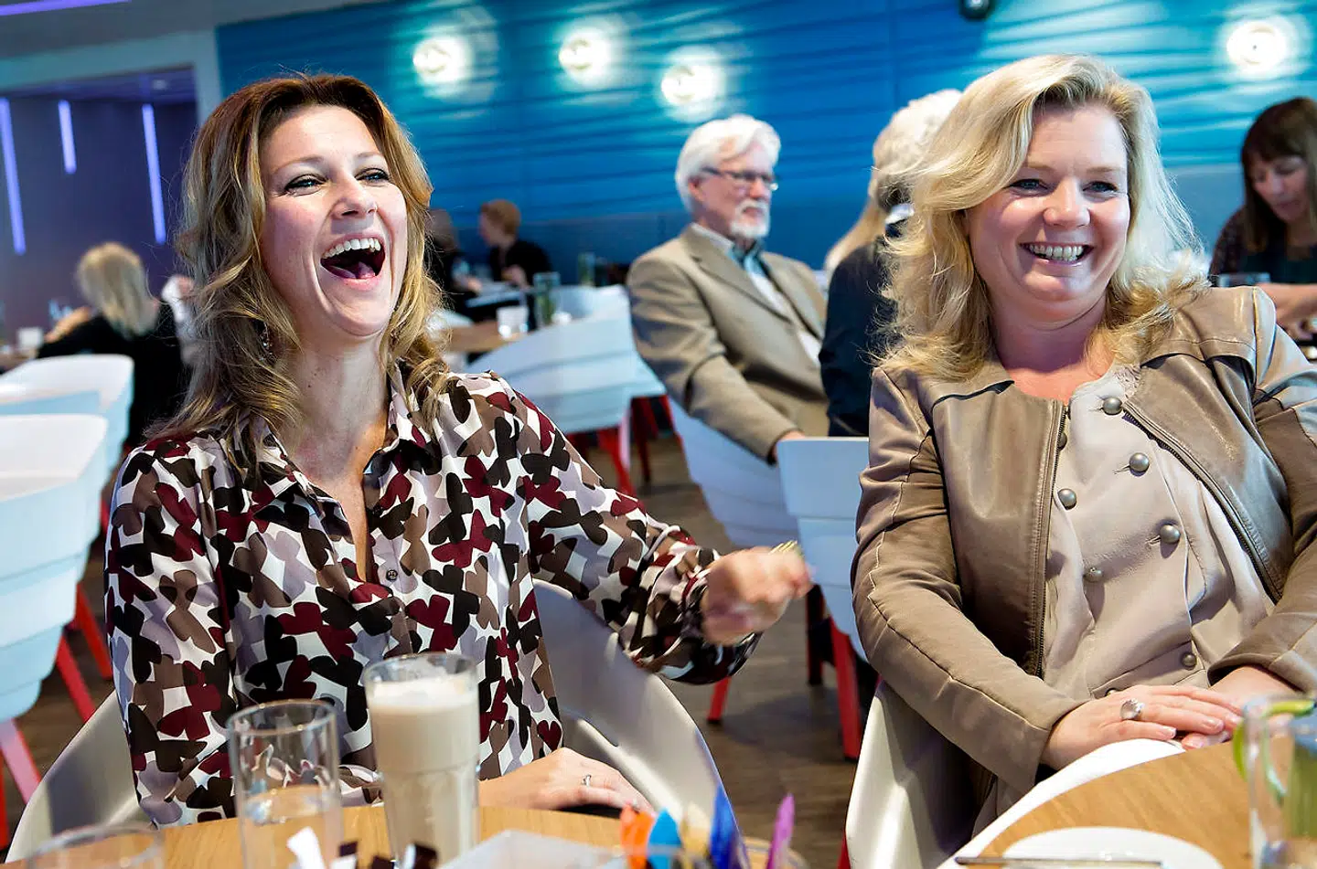 Märtha Louise og hendes medforfatter Elisabeth Nordeng fotograferet ved en tidligere lejlighed.