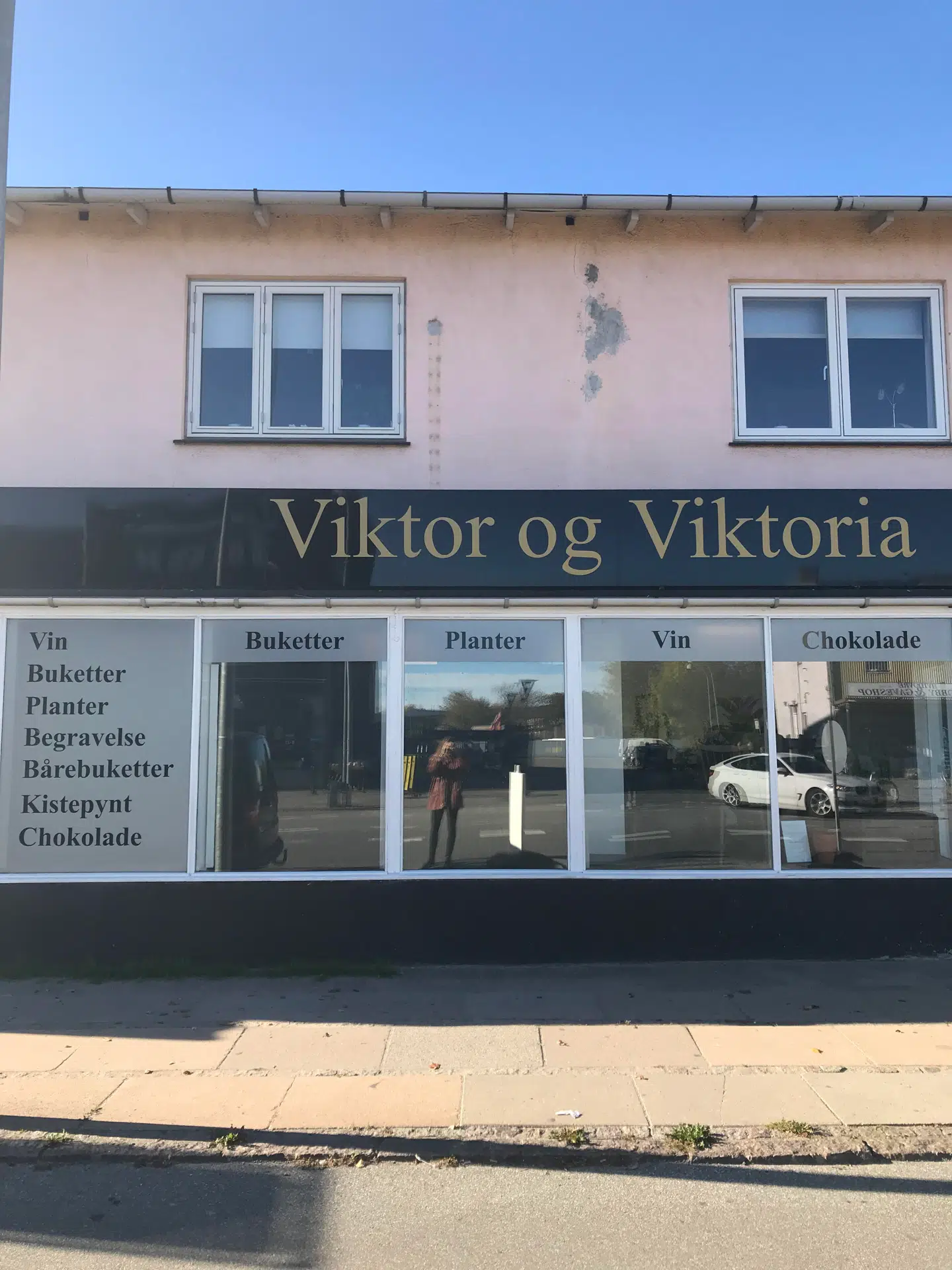 Blomsterforretningen Viktor & Viktoria i Hvidovre, der ofte havde Britta Nielsen som kunde. Foto: B.T.
