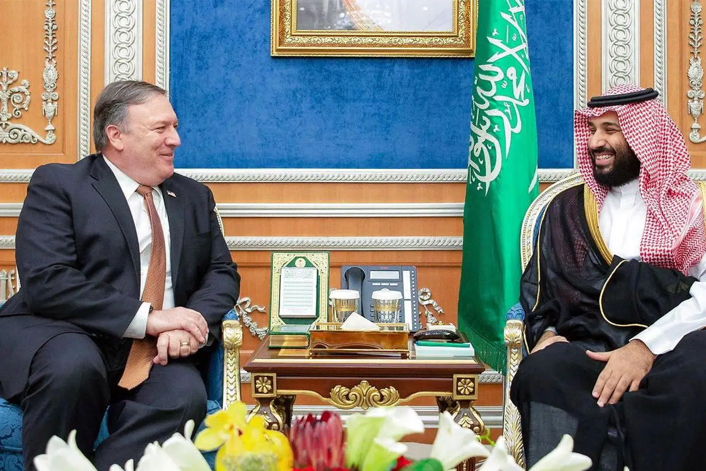 USAs udenrigsminister Michael R. Pompeo mødes med den saudiarabiske kronprins Mohammed bin Salman in Riyadh onsdag.