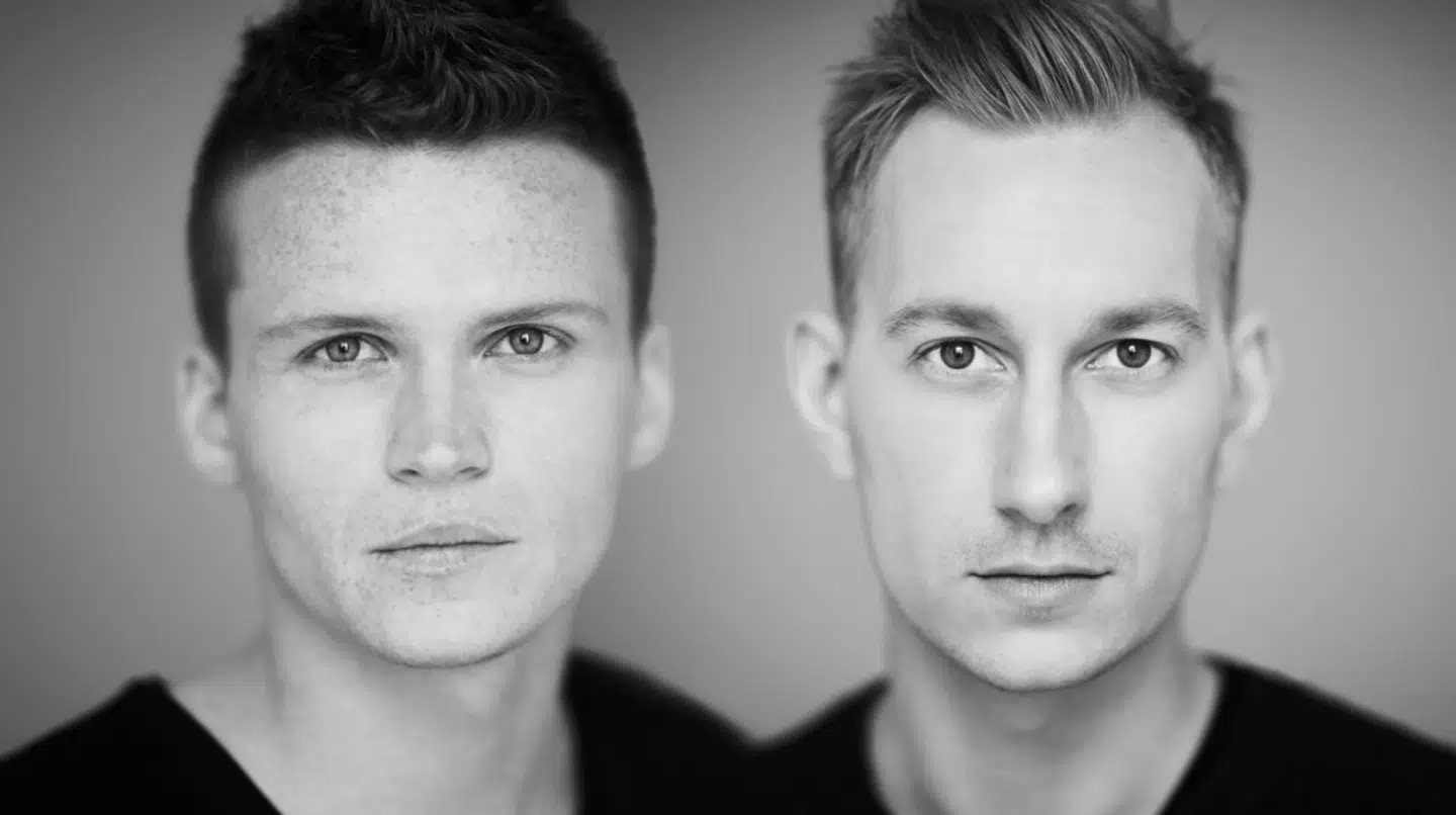 Gammelt pressefoto af Noah. Lasse og Troels.