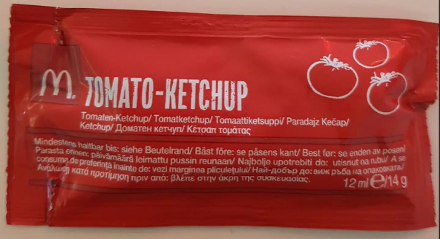 McDonald's tager nu 214 kroner kiloet for kethup i deres restauranter.