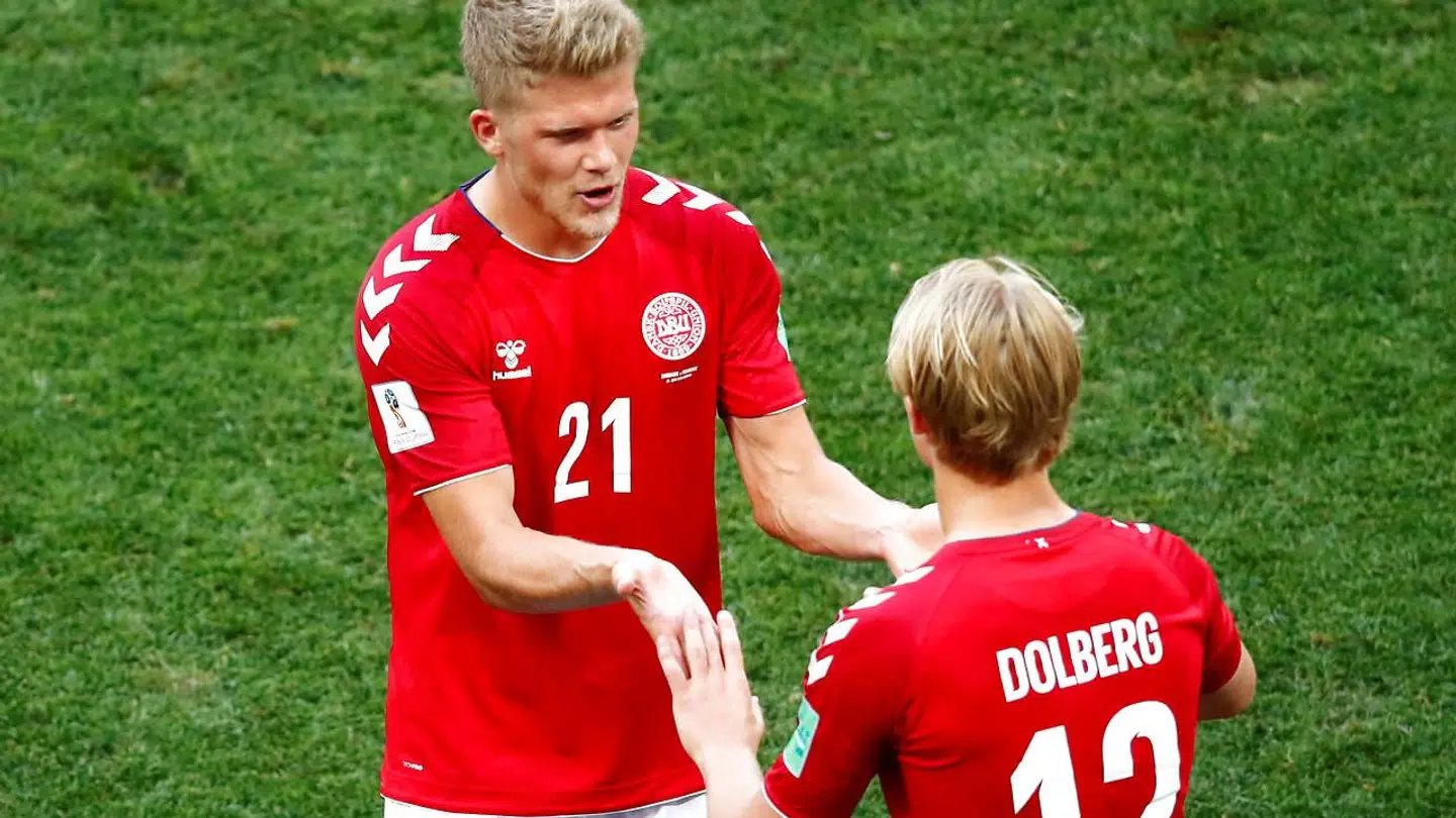 Kasper Dolberg var også med ved VM.
