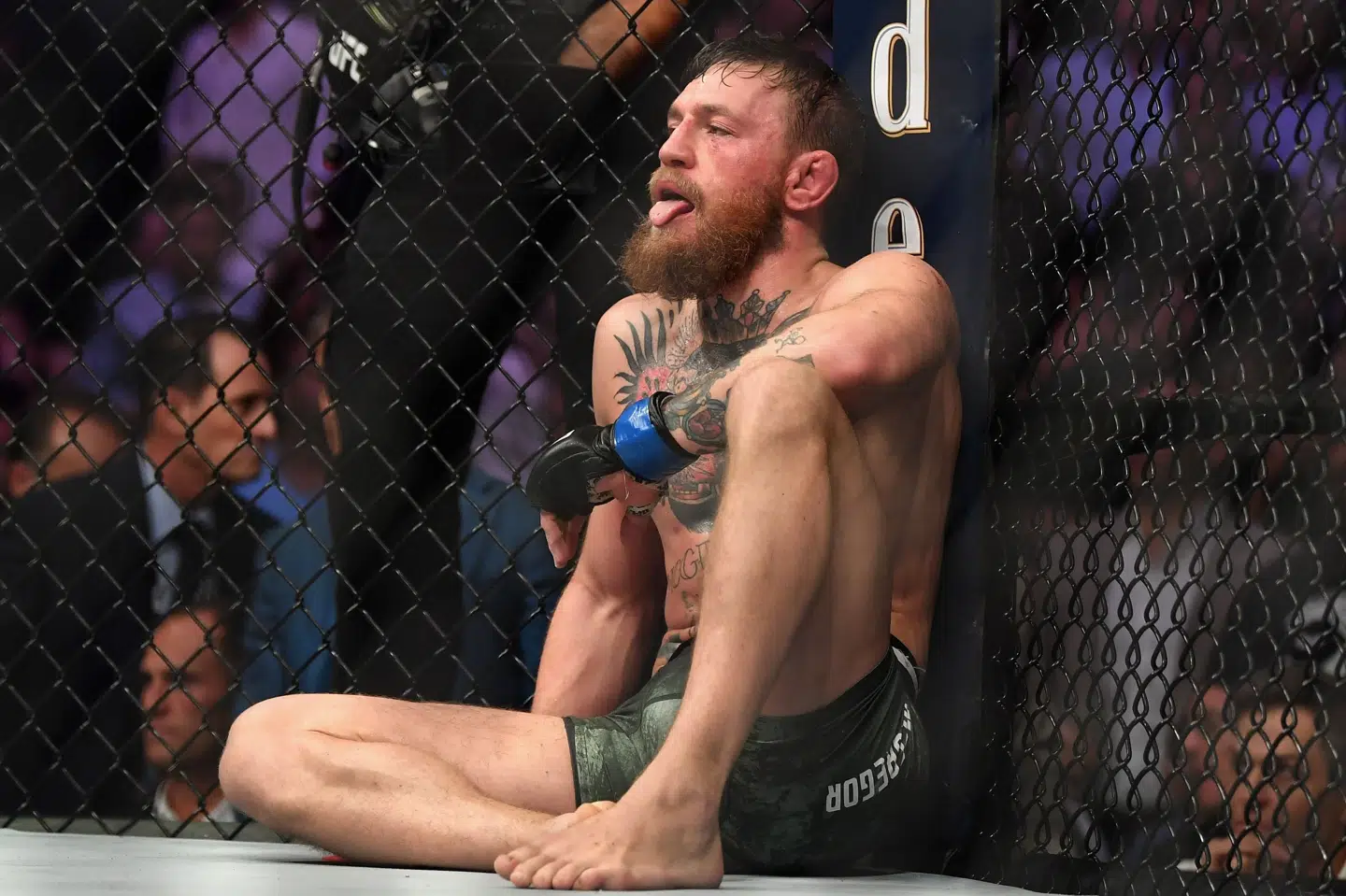 Conor McGregor tabte søndagens kamp til Khabib Nurmagomedov. Harry How/Ritzau Scanpix