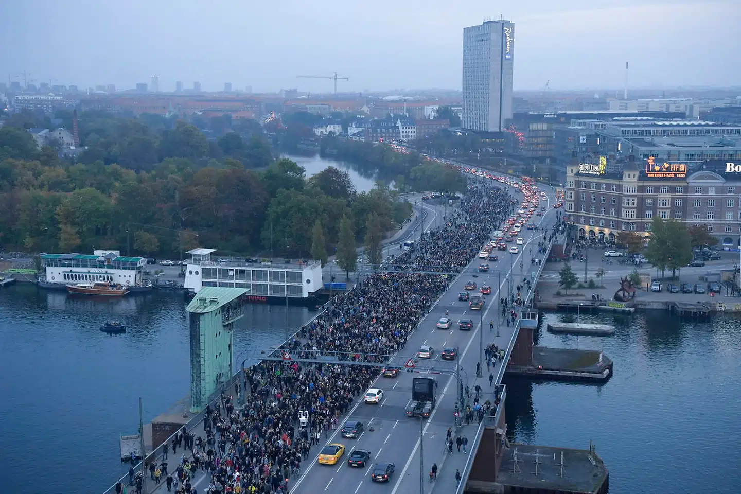 Kim Larsen mindeoptog på Christianshavn i København. Fredag aften den 5. oktober 2018.