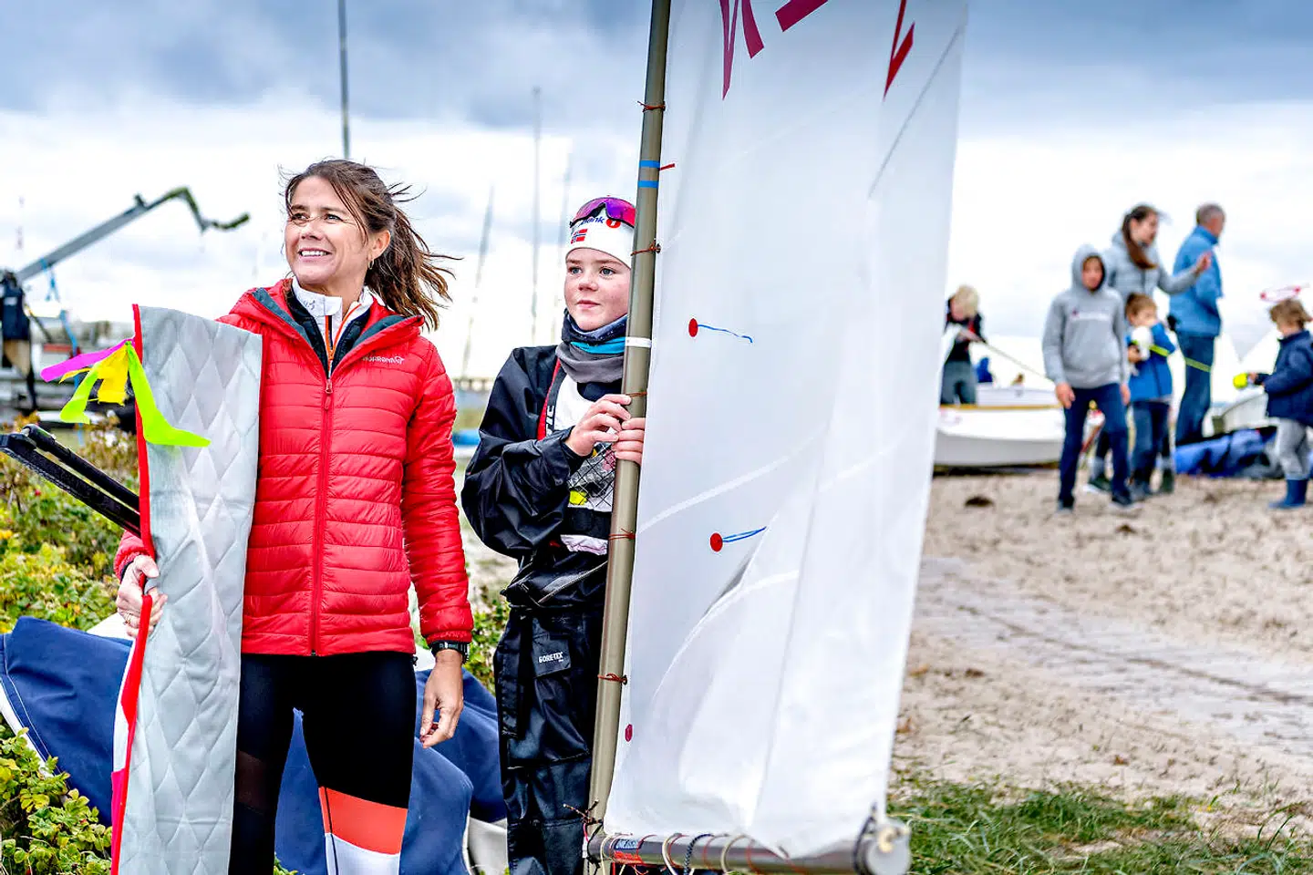 Datteren Johanne er netop kommet i land.
