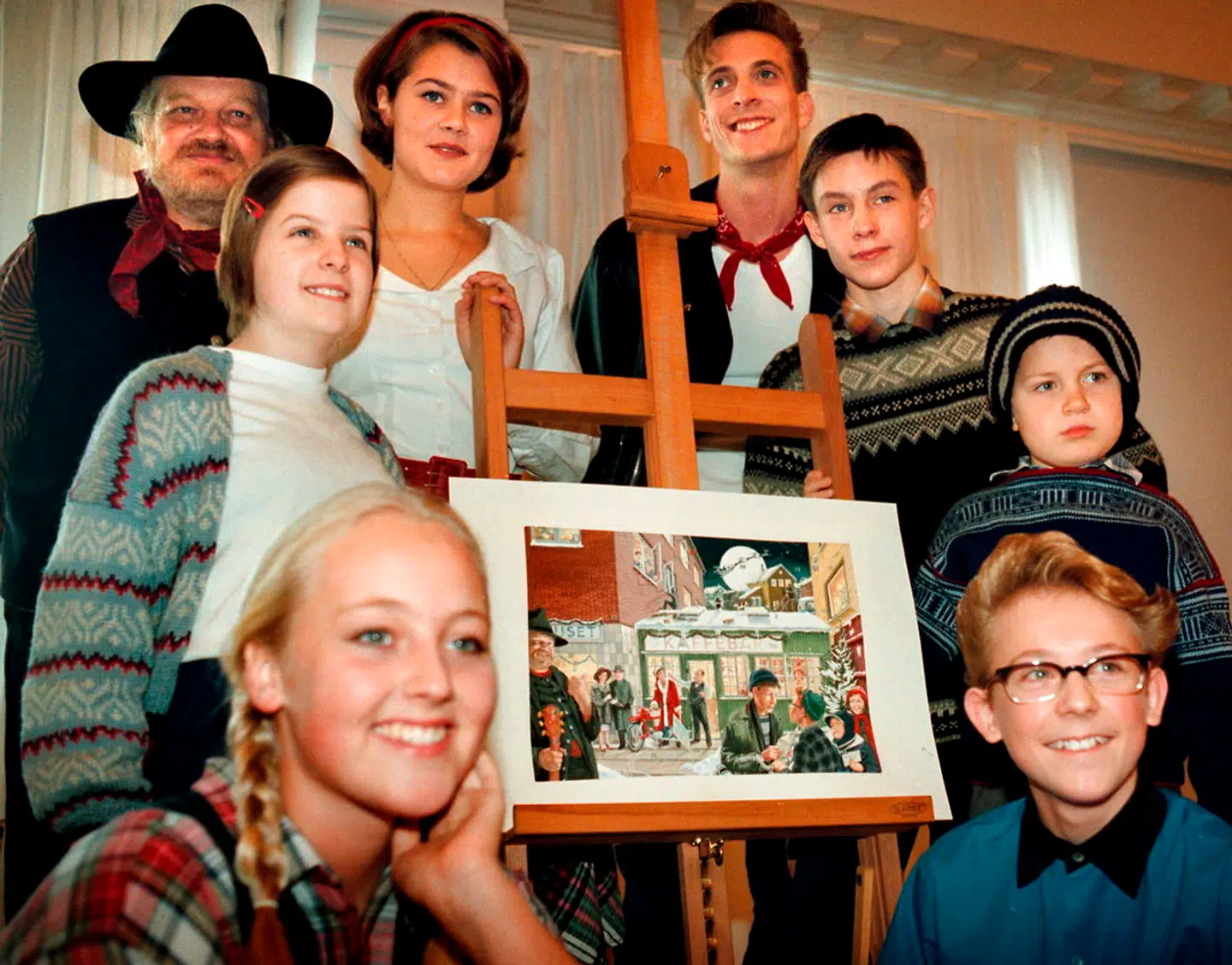 Castet på 'Brødrene Mortensens jul' talte blandt andre Flemming 'Bamse' Jørgensen, Sofie Lassen-Kahlke og Karl Bille.