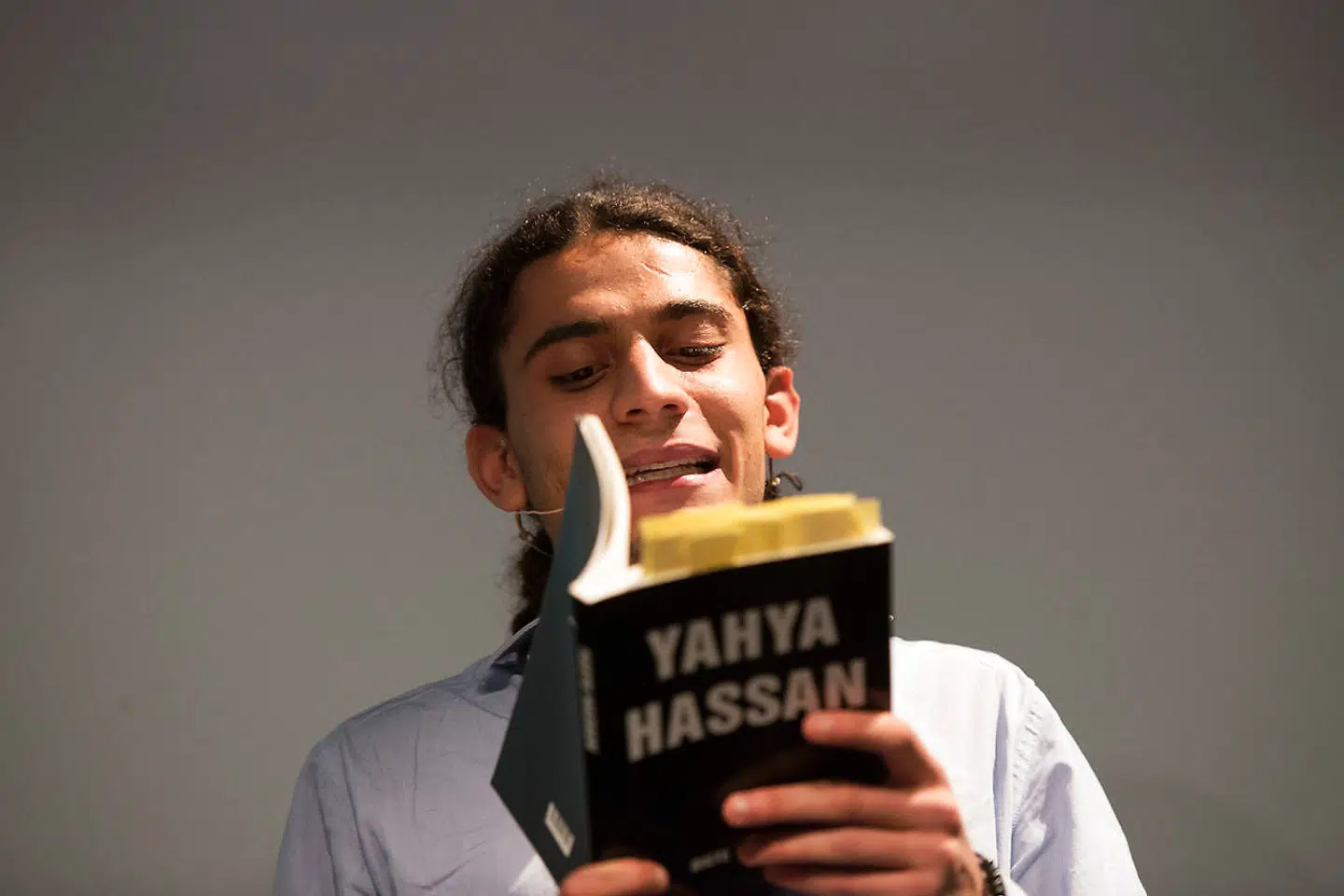 ARKIVFOTO 2013 af Yahya Hassan, der læser op af sin digtsamling.
