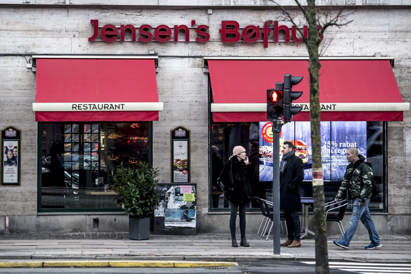 Restaurant Jensens Bøfhus på Vesterbrogade i København. Den danske bøfkæde får nye ejere. Mads Claus Rasmussen/arkiv/Ritzau Scanpix