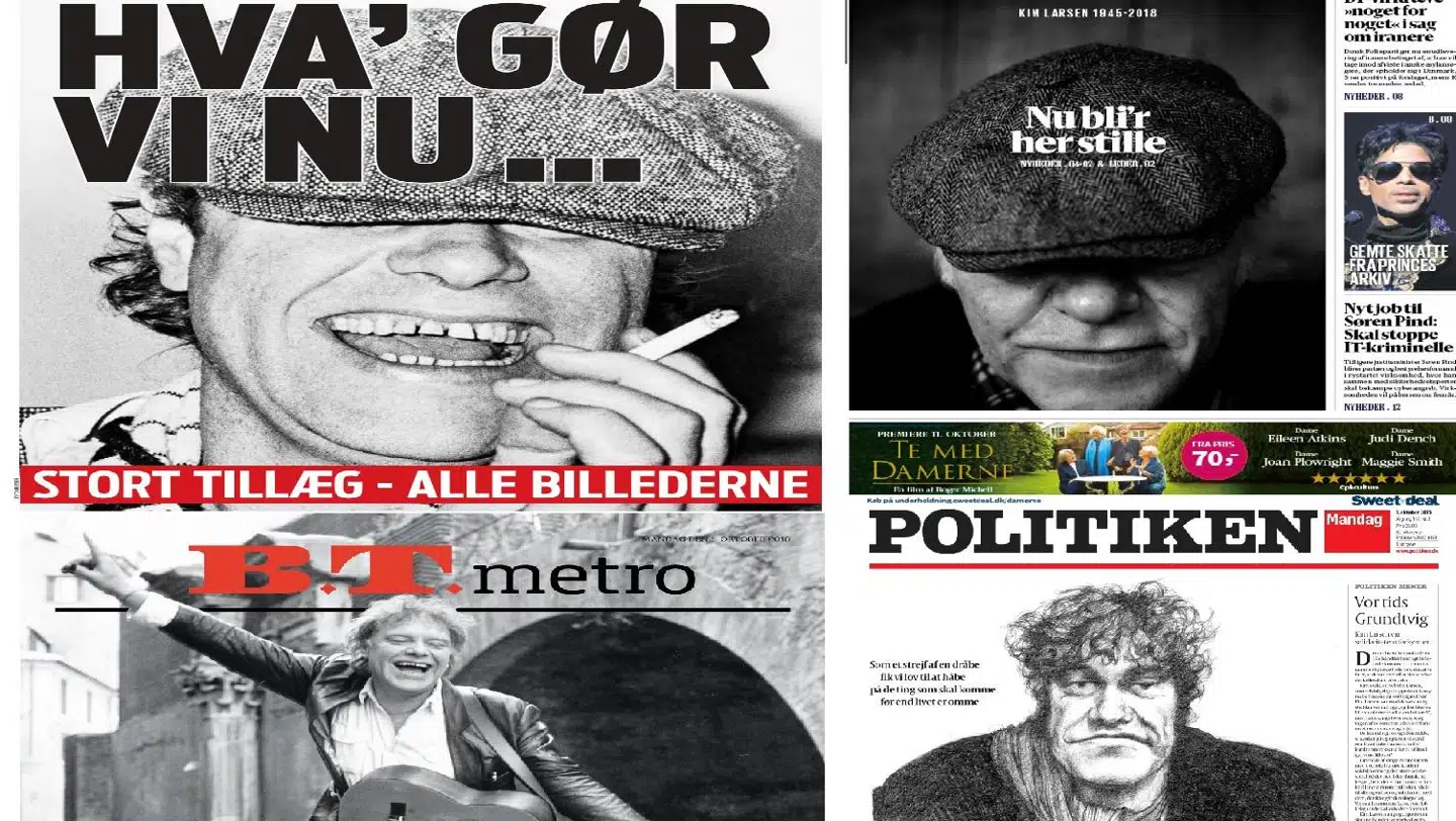 Ekstra Bladet, Berlingske, B.T. metro og Politikens forsider mandag d. 1. oktober.