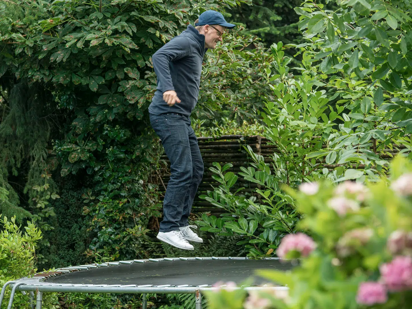 Frank på sin havetrampolin.