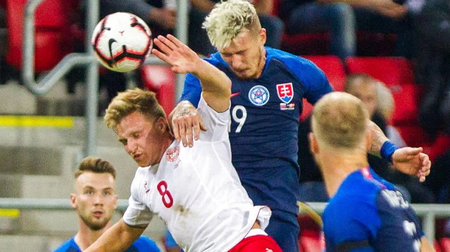 Rasmus Johansson spillede for Danmark i landskampen mod Slovakiet.