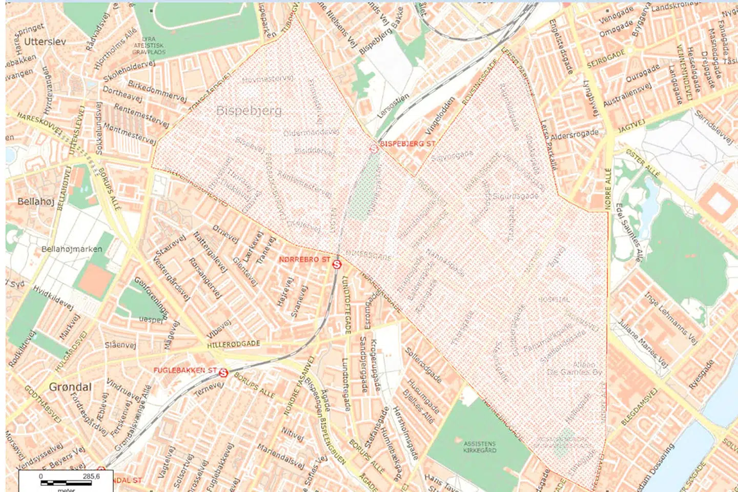 Københavns Politi har onsdag aften med øjeblikkelig virkning indført visitationszone på dele af Nørrebro og Nordvestkvarteret. Det oplyser politiet i en pressemeddelelse.. (Foto: Københavns Politi/handout/Ritzau Scanpix)