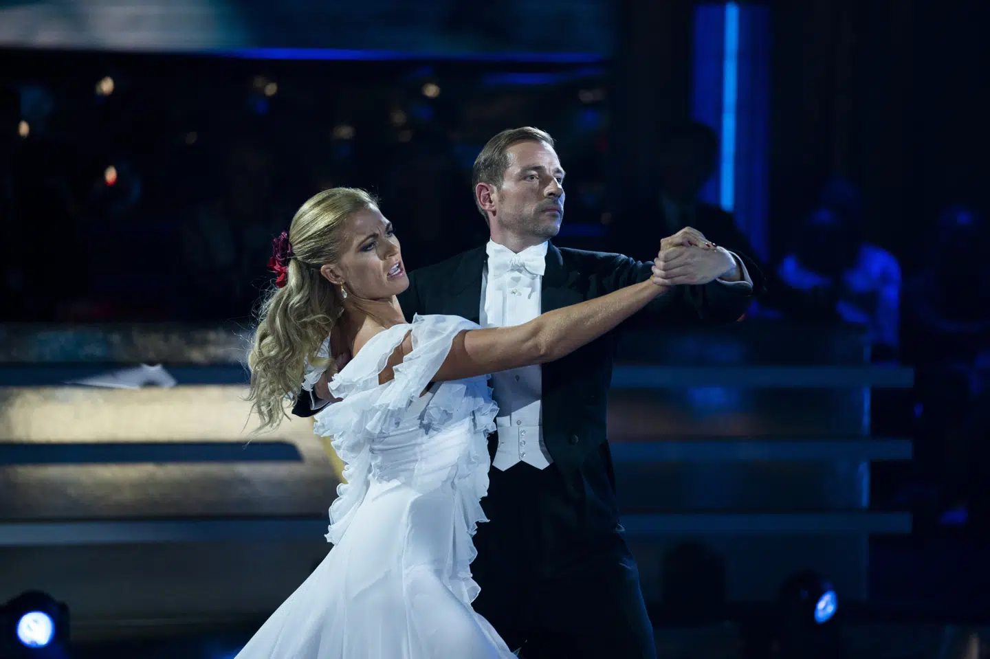 Adam Duvå Hall og Mie Moltke nåede tre gange på dansegulvet i denne sæson af Vild med dans. Fredag aften måtte de forlade konkurrencen efter en omdans mod Eurovision-vinderen Emmelie de Forest og danseren Frederik Nonnemann. Martin Sylvest/Ritzau Scanpix