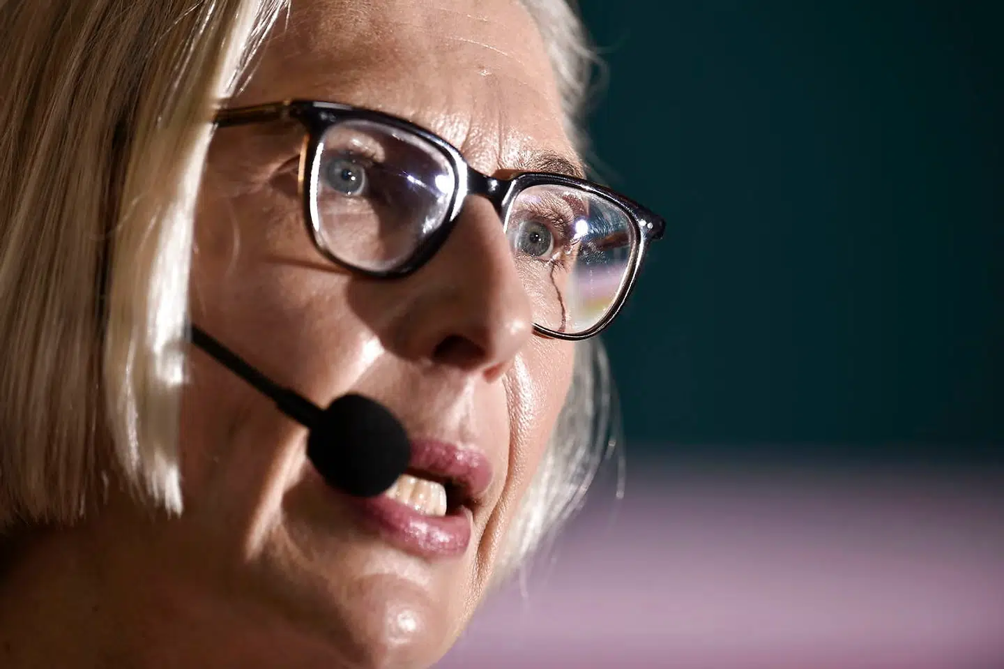 DR's generaldirektør, Maria Rørbye Rønn, fremlægger en spare- og udviklingsplan for Danmarks Radios medarbejdere i DR Byen i København, tirsdag den 18. september 2018.