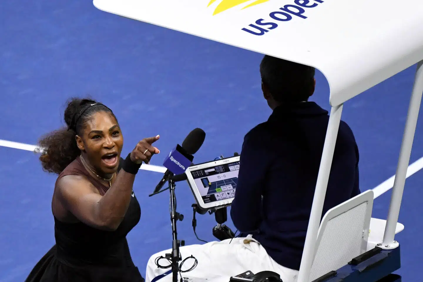 Serena Williams' opførsel under US Open-finalen har skabt stor debat. Ny undersøgelser viser, at mandlige tennisstjerner oftere lader temperamentet løbe af med dem end kvindelige. Usa Today Sports/Ritzau Scanpix
