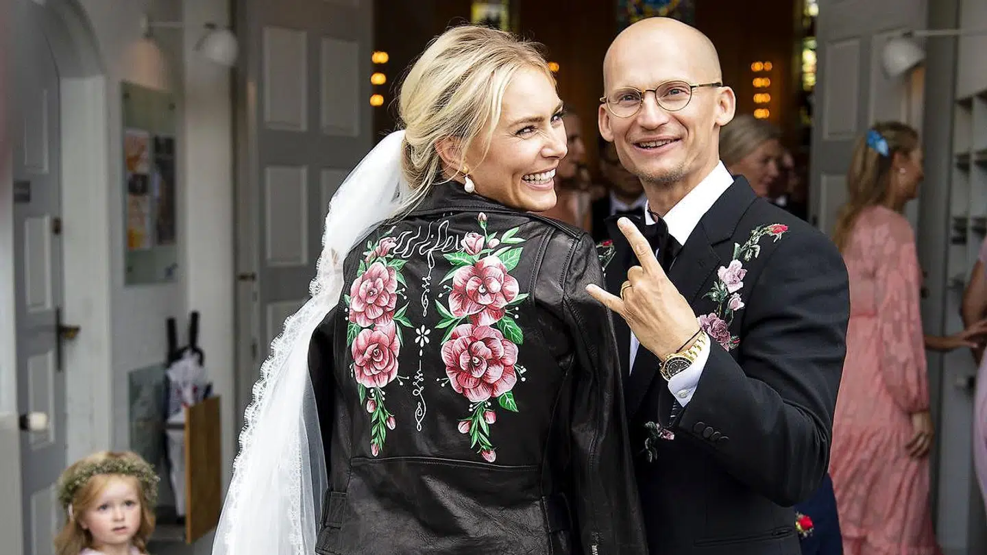 Christian Stadil og Alice Brunsø vies i Messiaskirken i Charlottenlund. Lørdag 18. august 2018.
