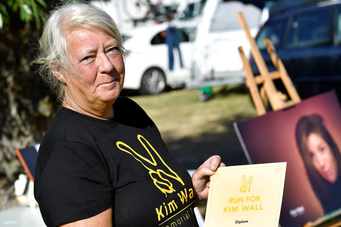 Ingrid Wall, Kim Wall's mor fotograferet på årsdagen for hendes datters død i forbindelse med "Run for Kim" i Trelleborg 10. august 2018.
