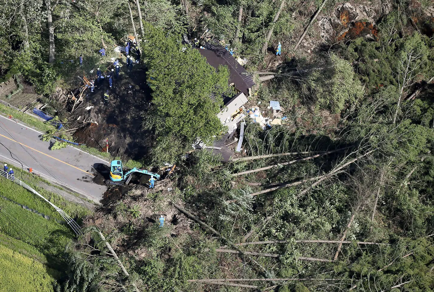 Billede fra jordskælvet i Japan.