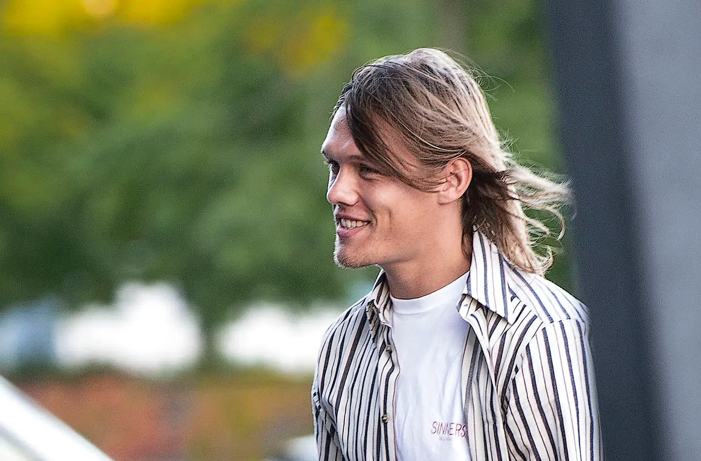 Også Jannik Vestergaard ankom til hotellet.