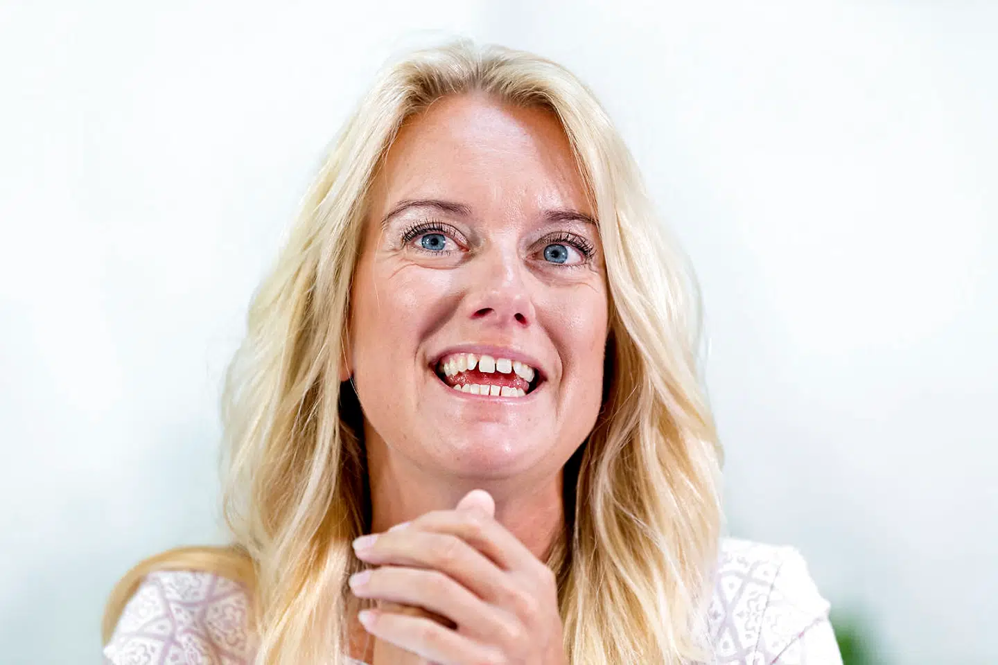 Partiformand Pernille Vermund. Nye Borgerlige, som vil i Folketinget ved næste valg, og som er opstillingsberettigede, holder sommergruppemøde på Hotel Klinten i Rødvig på Stevns. (Foto: Bax Lindhardt/ Scanpix 2018)