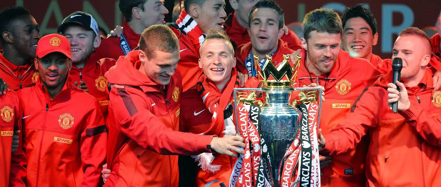 Manchester United-holdet, da de vandt Premier League for 13. gang tilbage i 2013