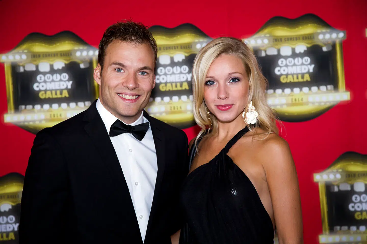 Simon Talbot med sin forlovede, Katrine Køhler, i 2014.