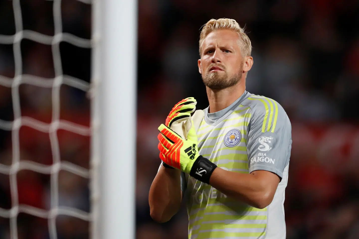 Leicester-keeper Kasper Schmeichel har forlænget aftalen med klubben. Andrew Boyers/Ritzau Scanpix