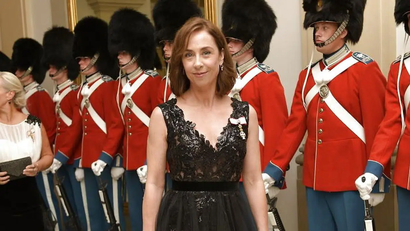 Skuespillerinden Sofie Gråbøl ses her til gallataflet på Christiansborg Slot tirsdag.