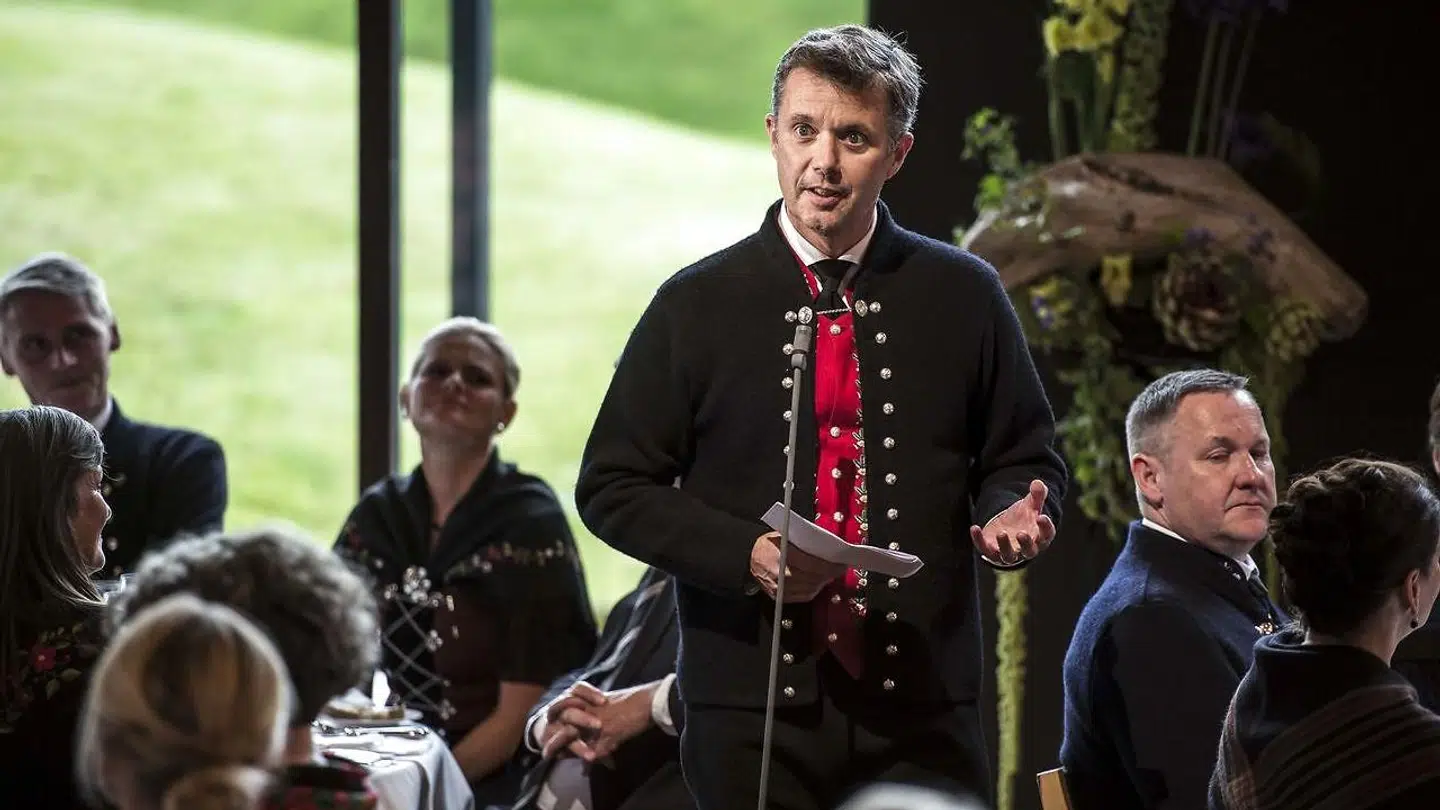 Kronprins Frederik holdt tale under middagen i Nordens Hus.