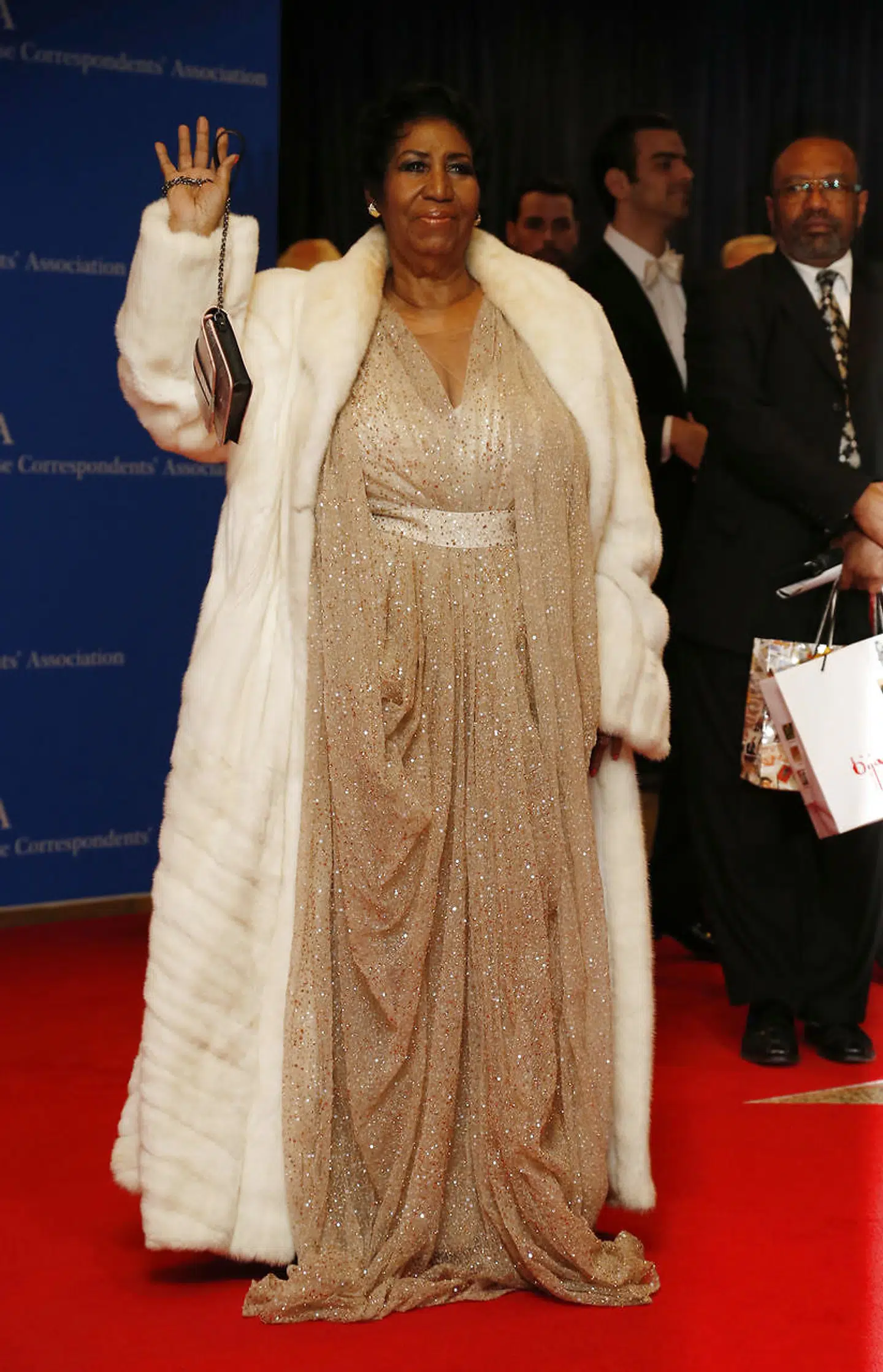 Her deltager Aretha Franklin i en middag i Det Hvide Hus i 2016, som tidligere præsident i USA Barack Obama havde inviteret til.